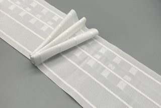 Triple Pinch Pleat Curtain Tapes - White - 100mm Wide - 50mtr - www.mydecorstore.co.uk