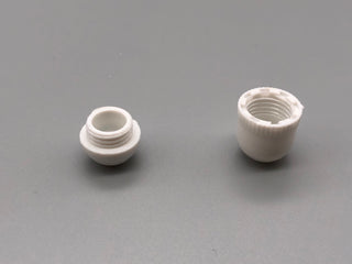 Plastic Cord Connector 2 piece tie connector  - White Acorn - Cord Light pull for Metal Venetian and Wooden Blinds - Pack 500 - www.mydecorstore.co.uk