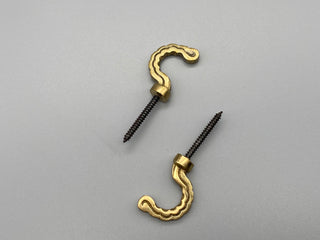 Curtain Tie Back Hooks - Brass - Pack of 100 - www.mydecorstore.co.uk