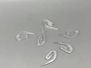 Clear Heavy Duty Plastic Hooks - Transparent - Standard Size - from £0.01 per piece - www.mydecorstore.co.uk