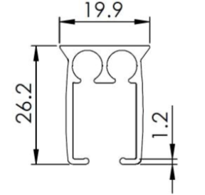 Commercial Curtain Track / Aluminium Curtain Track with Cord Draw - White or Silver - www.mydecorstore.co.uk