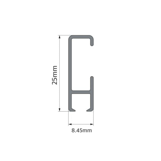 White Aluminium Curtain Tracks - Medium/Heavy Duty Track - 232 meter - www.mydecorstore.co.uk