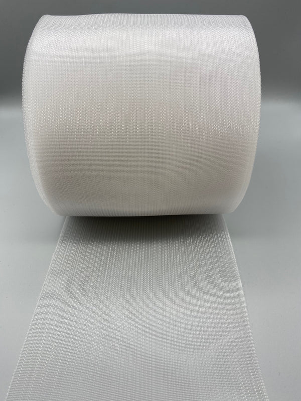 Clear Buckram Tape for Curtains - Translucent - 100mm Wide - 50mtr - www.mydecorstore.co.uk