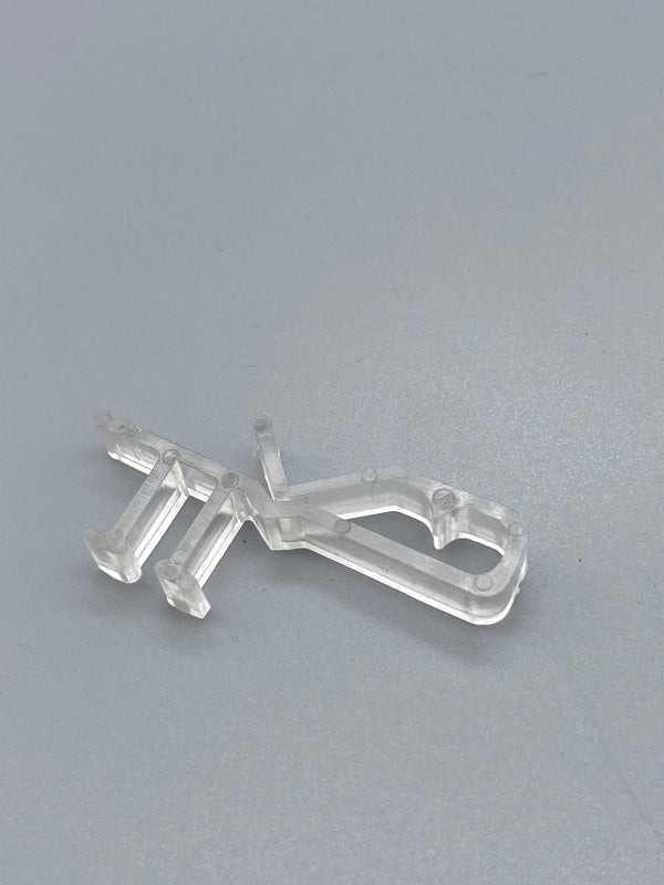 Clip On Type Valance Hanger for Wood Venetian Blinds - Clear - Pack of 100 - www.mydecorstore.co.uk