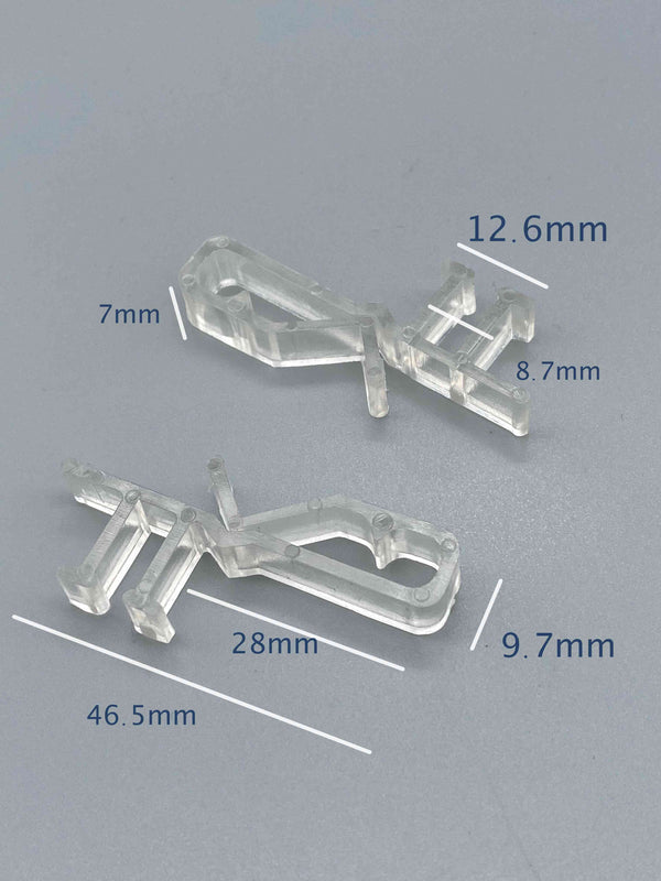 Clip On Type Valance Hanger for Wood Venetian Blinds - Clear - Pack of 100 - www.mydecorstore.co.uk