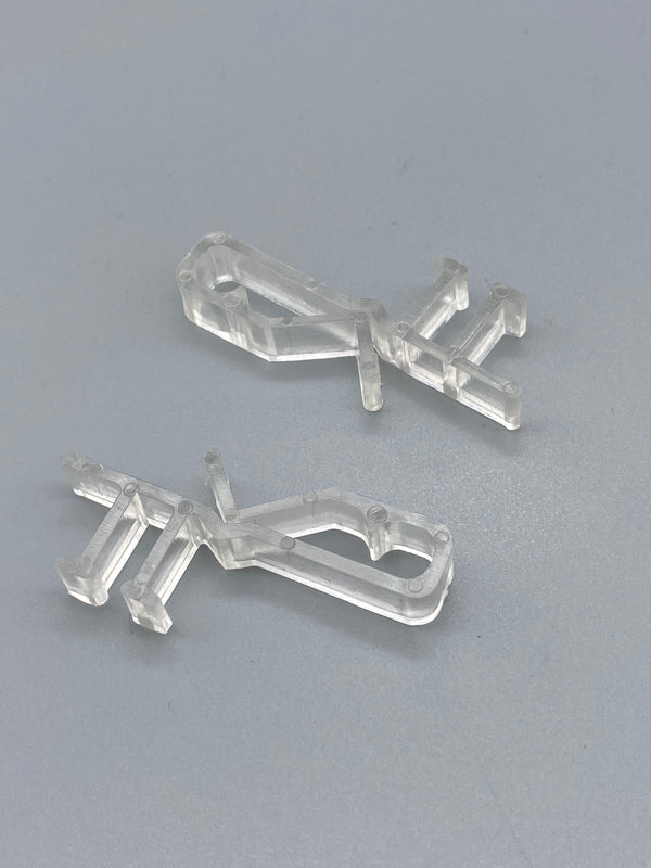 Clip On Type Valance Hanger for Wood Venetian Blinds - Clear - Pack of 100 - www.mydecorstore.co.uk