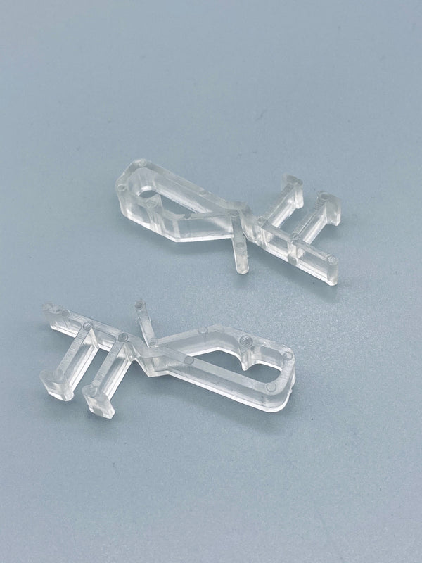 Clip On Type Valance Hanger for Wood Venetian Blinds - Clear - Pack of 100 - www.mydecorstore.co.uk