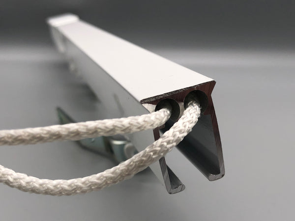 Ready Made Heavy Duty Aluminium Weight Corded Curtain Track - White - 150cm - www.mydecorstore.co.uk