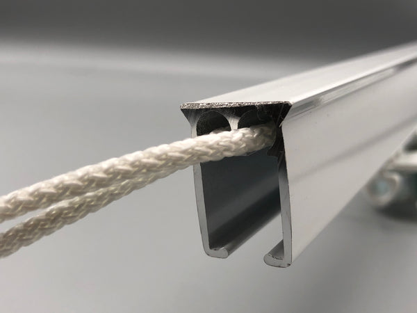 Ready Made Heavy Duty Aluminium Weight Corded Curtain Track - White - 150cm - www.mydecorstore.co.uk