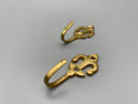 Fleur De Lis Curtain Tie Back Hooks - 60mm Brass Hooks - Pack of 100