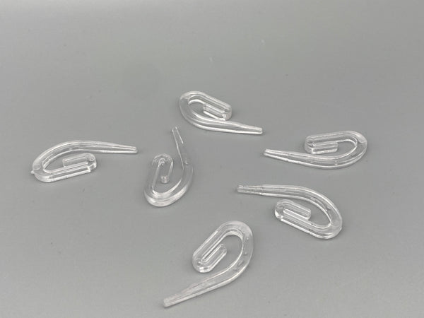 Clear Heavy Duty Plastic Hooks - Transparent - Standard Size - from £0.01 per piece - www.mydecorstore.co.uk