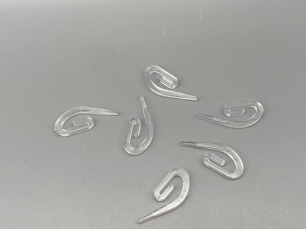 Clear Heavy Duty Plastic Hooks - Transparent - Standard Size - from £0.01 per piece - www.mydecorstore.co.uk