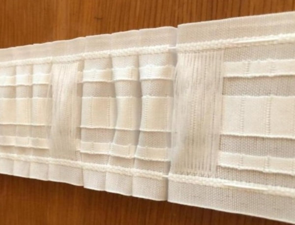 Multifunction Curtains Heading Tape Pencil Pleated Tape Rod (3") 75mm,Header Tape - 50mtr - www.mydecorstore.co.uk