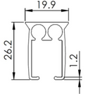 Ready Made Heavy Duty Aluminium Weight Corded Curtain Track - White - 200cm - www.mydecorstore.co.uk