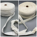 Flange Lining Cotton Heading Tape 25mm Cream/White - 100m Roll - www.mydecorstore.co.uk